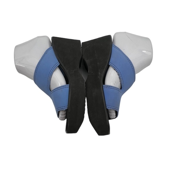 Beach Club By Seychelles Blue Wedge Slip On Sandals Size 5 Women’s - Picture 7 of 9